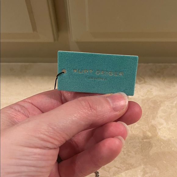 Kurt Geiger Silver and Blue Enamel Eagle Head Necklace and Earrings Bundle - Picture 7 of 7